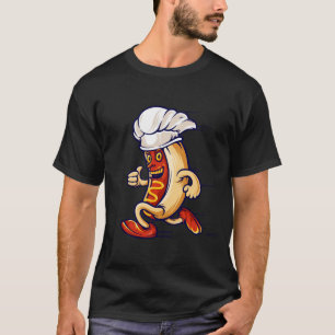 Camiseta Funny novedad deportiva futbol RUNNING HOT DOG