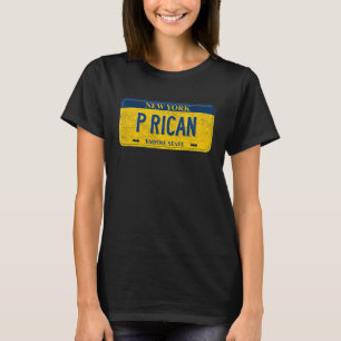 Camiseta Funny Nueva York Vanity License Plate P RICAN