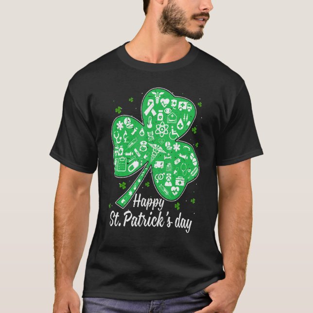Camiseta Funny Nurs Life Happy St Patricks Day Rn Nicu Lp (Anverso)
