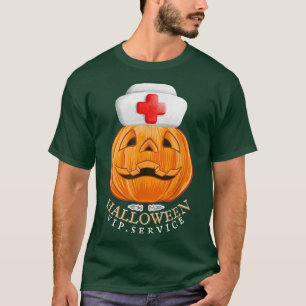 Camiseta Funny Nurse Halloween Ghost Service 2763