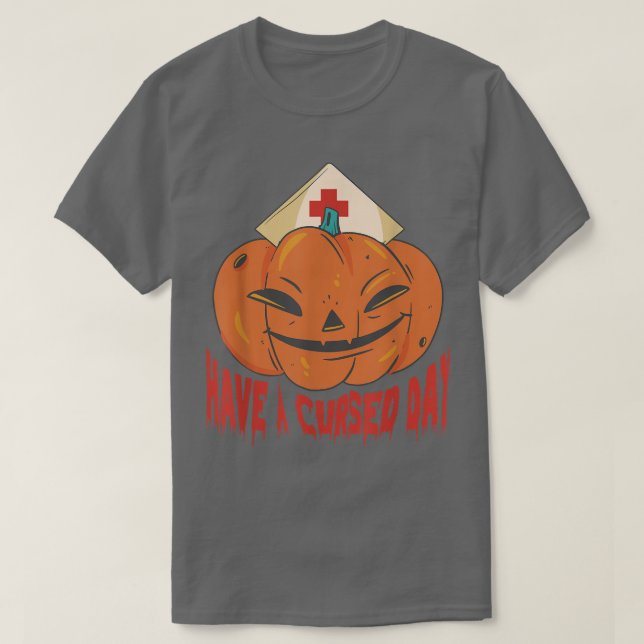 Camiseta Funny Nurse Halloween Pumpkin  Nurse Day, Life Mot (Diseño del anverso)