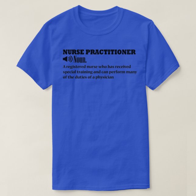 Camiseta Funny Nurse Practitioner Definition 2 (Diseño del anverso)