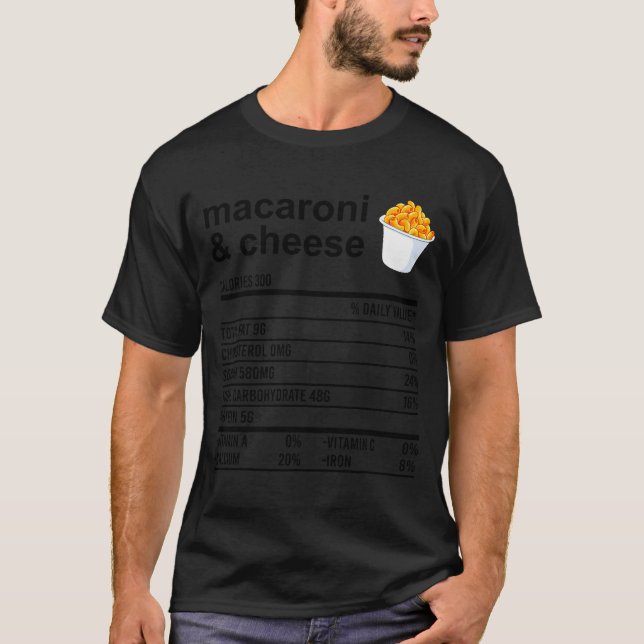 Camiseta Funny Nutrition Facts Thanksgiving Apparel Macaron (Anverso)