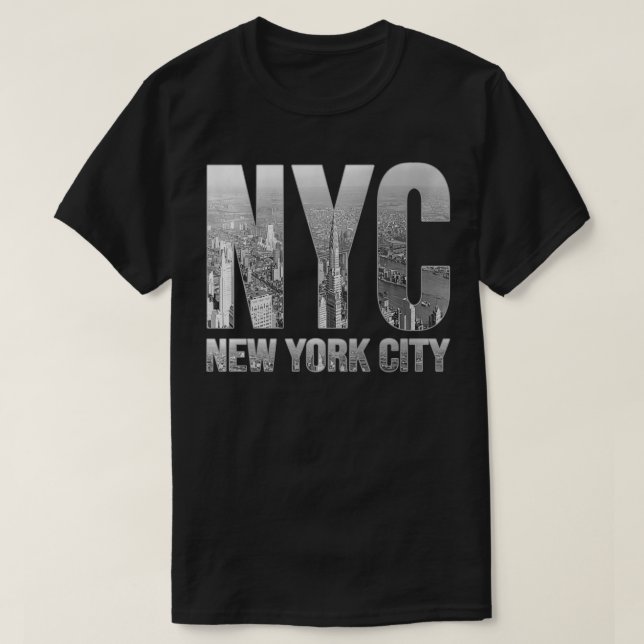 Camiseta Funny NYC Skylines Nueva York que nunca duerme (Diseño del anverso)