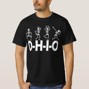 Camiseta Funny O-H-I-O State Skeleton Ohio Halloween Vintag