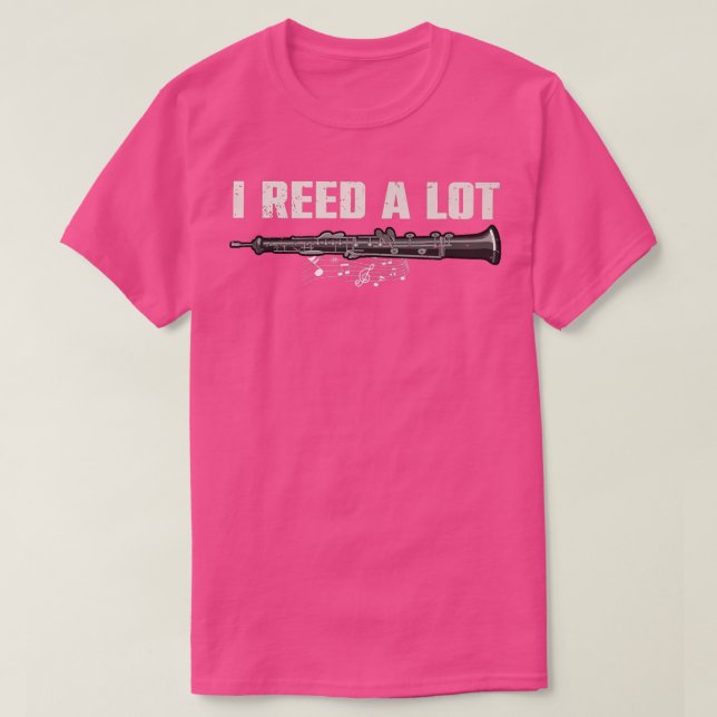 Camiseta Funny Oboist Music Orchestra I Reed a Lot Oboe  (Diseño del anverso)