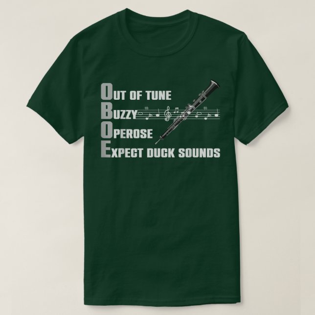 Camiseta Funny Oboist Music Orchestra Oboe Musical Instrume (Diseño del anverso)