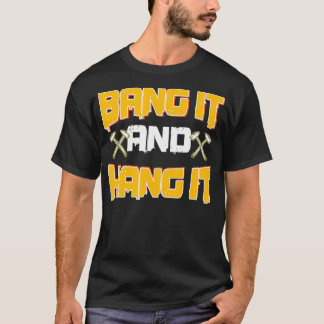 Camiseta Funny obrero Metalizado lo golpea y lo cuelga