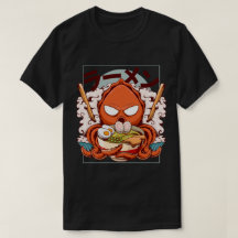 Funny Octopus Chef Holding Ramen Bowl