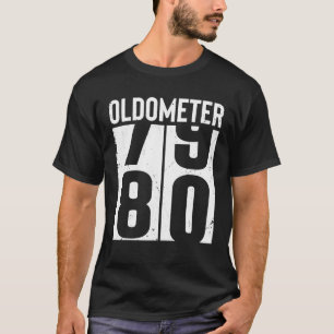 Camiseta Funny Odómetro de cumpleaños 80 años