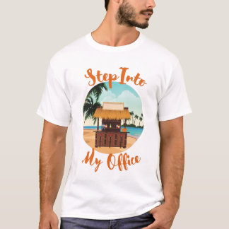 Camiseta Funny Oficina de Isla del Caribe Tropical