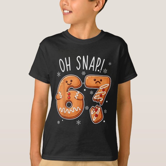 Camiseta Funny Oh Snap 67 Gingerbread Cookie Christmas Men  (Anverso)