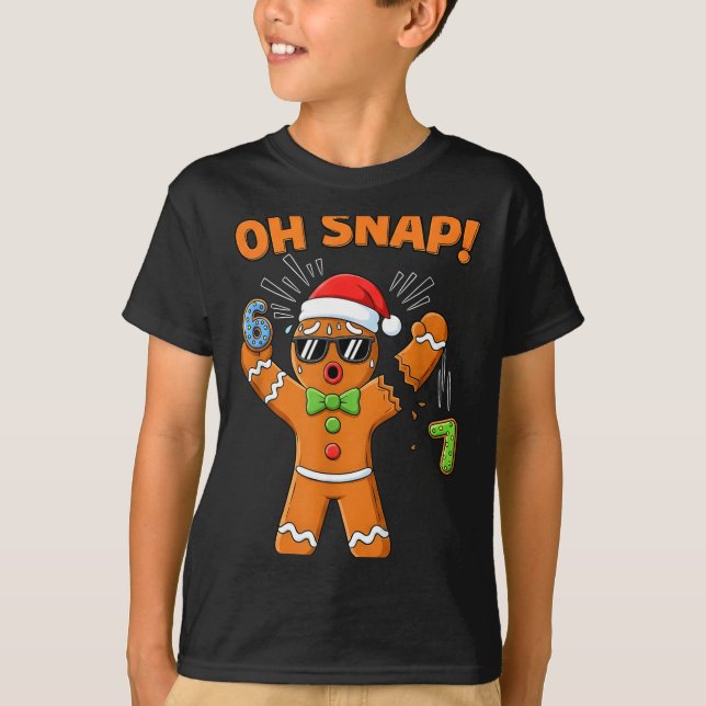 Camiseta Funny Oh Snap 67 Six Seven Meme Gingerbread Men Wo (Anverso)