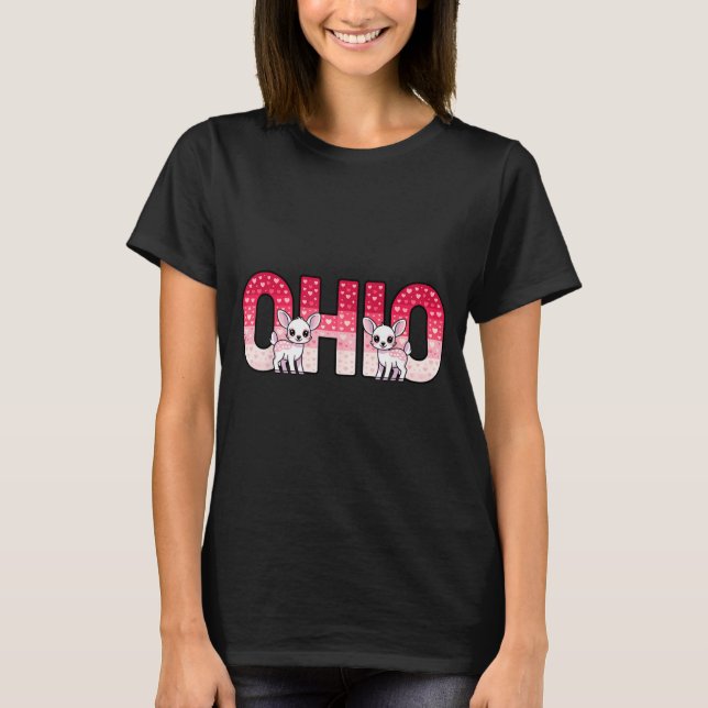 Camiseta Funny Ohio Deer Midwestern Party O-h-i-o In Valent (Anverso)