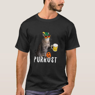 Camiseta Funny Oktoberfest Cat Kitty Beer Purrost