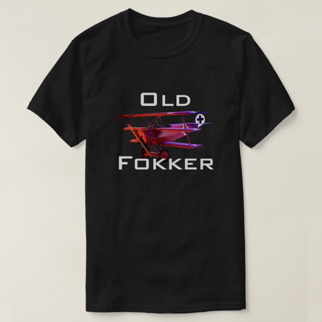 Camiseta Funny "Old Fokker" (Diseño del anverso)
