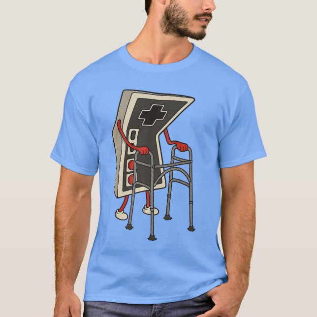 Camiseta Funny Old Gamer Gaming Retro 80s 90s Video Game Ol (Anverso)