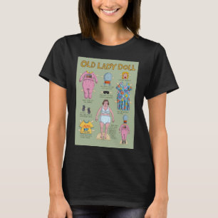 Camiseta FUNNY Old Lady Paper Doll