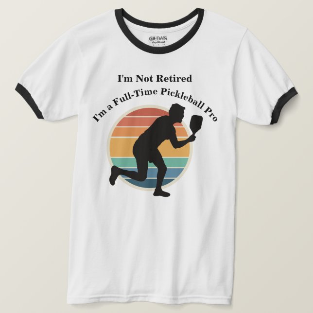 Camiseta Funny Old Man Pickleball Paddle Player Retro (Anverso del diseño)