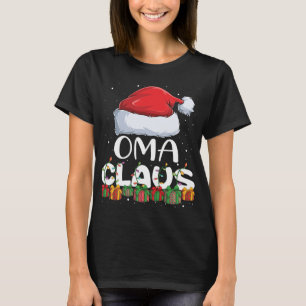 Camiseta Funny Oma Santa Claus Navidades Pajamas Family Mat