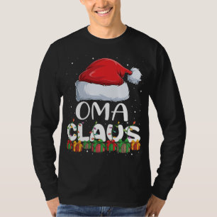 Camiseta Funny Oma Santa Claus Navidades Pajamas Family Mat