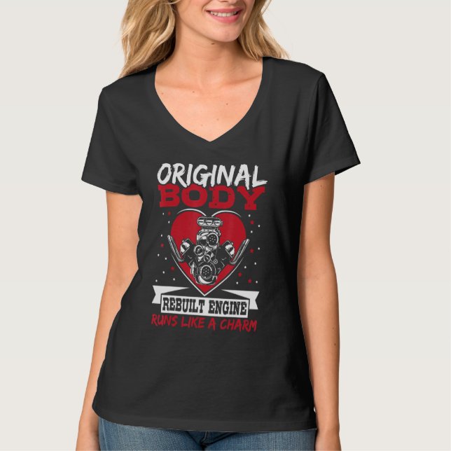 Camiseta Funny Open Heart Surgery, Original Body Rebuilt En (Anverso)