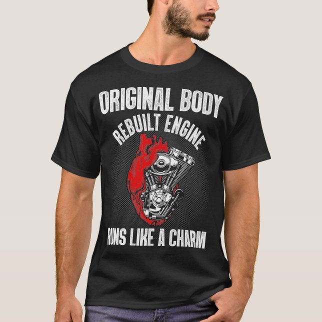 Camiseta Funny Open Heart Surgery Recuperación Survivor Reg (Anverso)