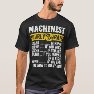 Camiseta Funny Operador de ropa mecánico vintage por hora