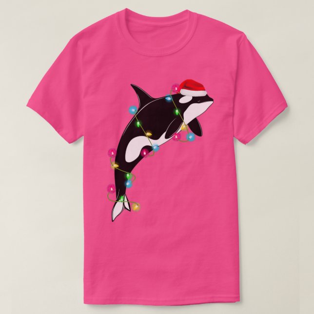 Camiseta Funny Orca Killer Whale Santa Hat (Diseño del anverso)