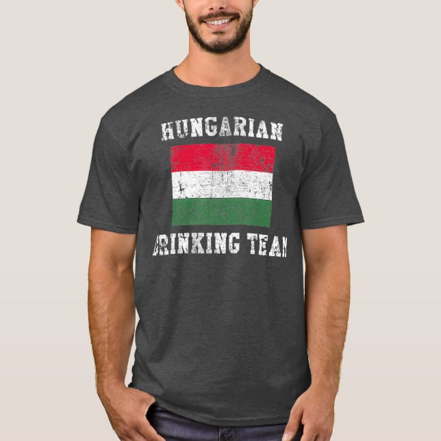 Camiseta Funny Orgullo Nacional del Equipo Húngaro de Bebid (Anverso)