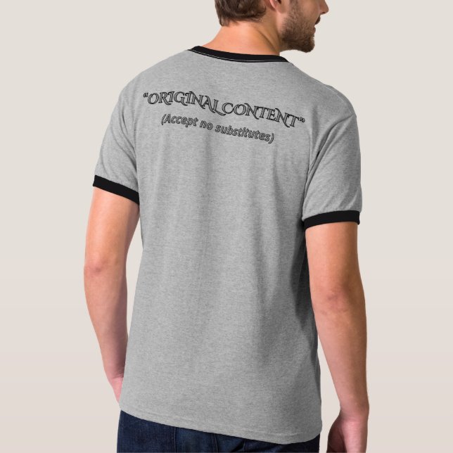 Camiseta Funny Original Content Sarcastic Minimalist T-Shir (Reverso)
