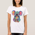 Camiseta Funny Oso de Koala en el estilo de color del agua<br><div class="desc">El divertido y colorido diseño de color de oso de koala en el Guay es popular entre los amantes del oso koala y de los animales y los amantes de la naturaleza.</div>