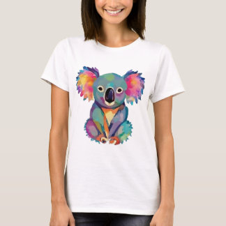 Camiseta Funny Oso de Koala en el estilo de color del agua