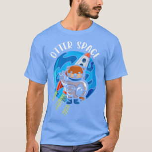 Camiseta Funny Otter Space Astronauta Planetas Space Rocket