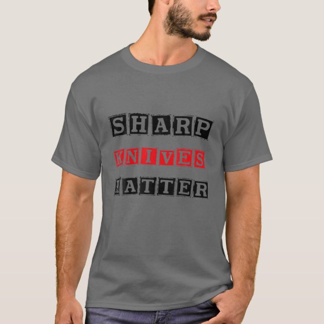 Camiseta Funny Outfit Sharp Knives Materia (Anverso)