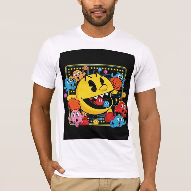 Camiseta Funny Pac-Man T-Shirt – Retro Arcade Gaming Tee (Anverso)