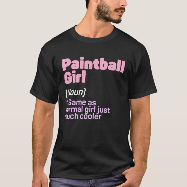 Camiseta Funny Paintball Girl Definition Paintballing Lover (Anverso)