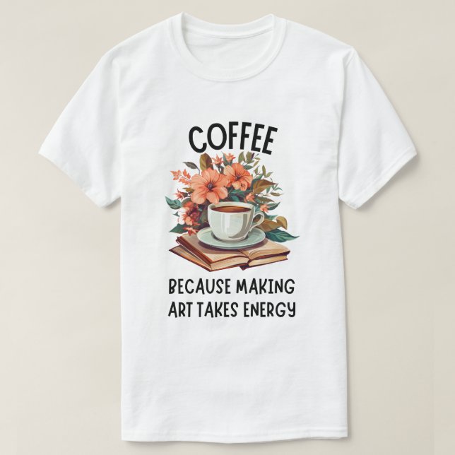 Camiseta Funny Painter más Coffee Lover (Diseño del anverso)