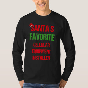 Camiseta Funny Pajama Christma Instalador De Equipo Celular