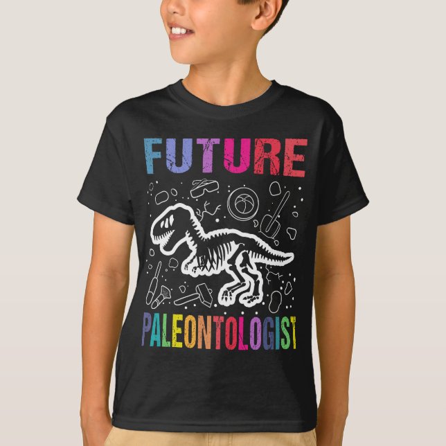 Camiseta Funny Paleontólogo Futuro Costume Dinosaur Gif (Anverso)