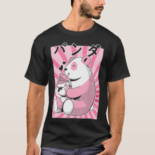 Camiseta Funny Panda Bear Retro 90 japonés Kawaii Strawbe