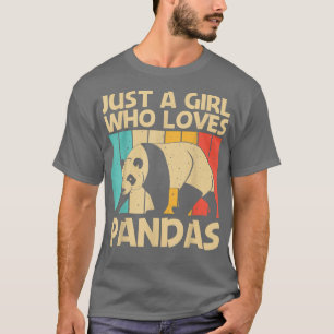 Camiseta Funny Panda Design For Girls Women Panda Bear Anim