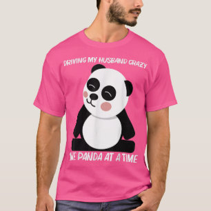 Camiseta Funny Panda Design For Women Mom Black White Bear 