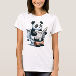 CAMISETA FUNNY PANDA EN EL WC