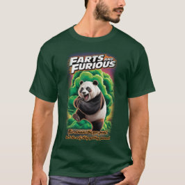 Camiseta Funny Panda having Fun making a Fart on a Green