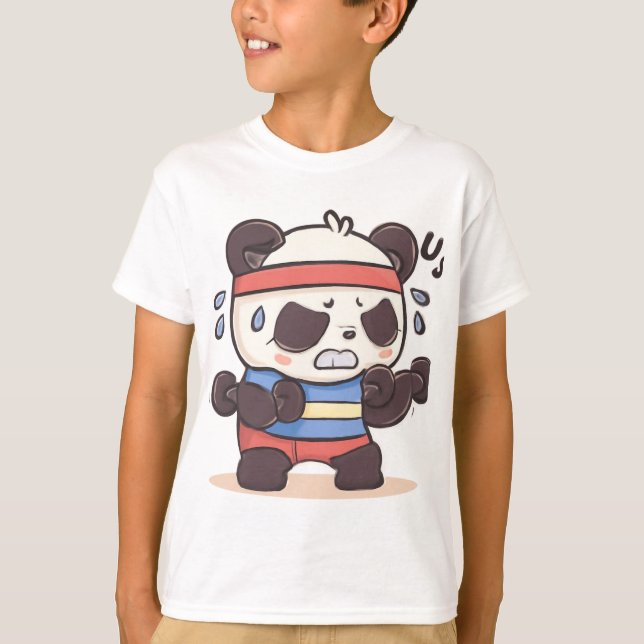 Camiseta Funny Panda Workout Fail Personalizado Art (Anverso)