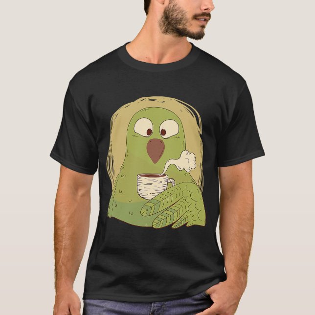 Camiseta Funny Parakeet Bird Bebe Coffee Caffeine Lover (Anverso)