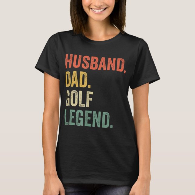 Camiseta Funny pareja de golf Dad Leend Golfing Fathe (Anverso)