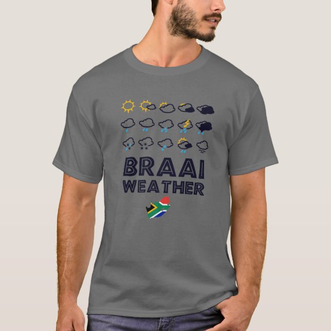 Camiseta Funny paro familiar sudafricano en el clima brasil (Anverso)