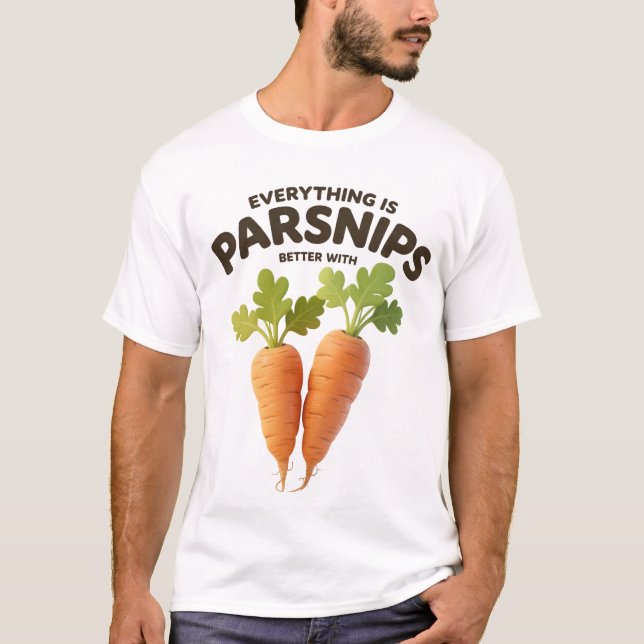 Camiseta  Funny Parsnip Shirt - Vegetable Lover Gift Tee (Anverso)